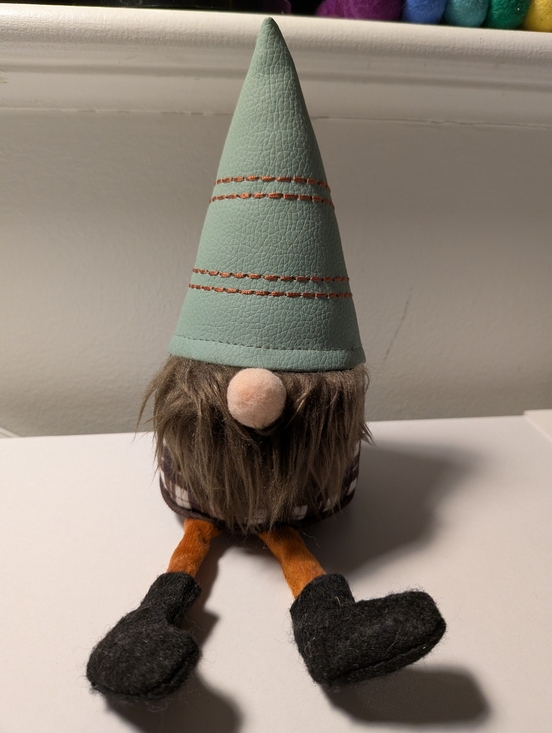 Fall Decor Bundle - Sitting Gnome, Ceramic Acorn & Wool Felt Pumpkin - Picture 2 of 6